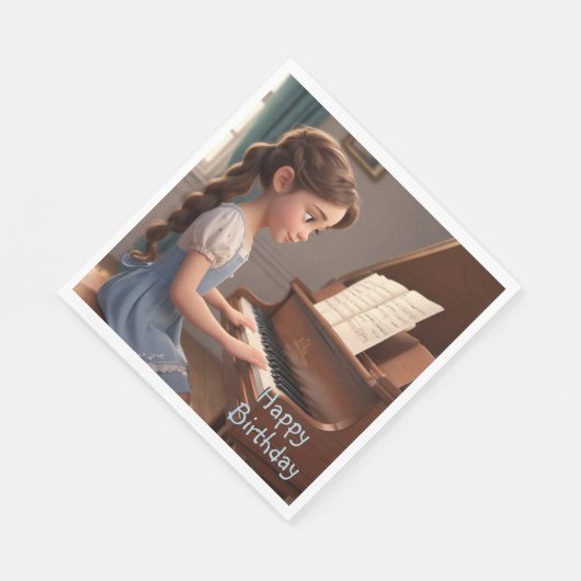 Serviette En Papier Leçon de piano (Coin)