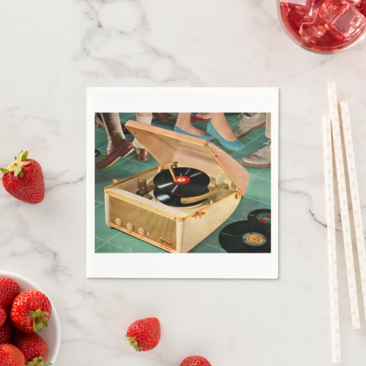 Serviette En Papier Lecteur d'enregistrement portable des années 1950 (En situation)