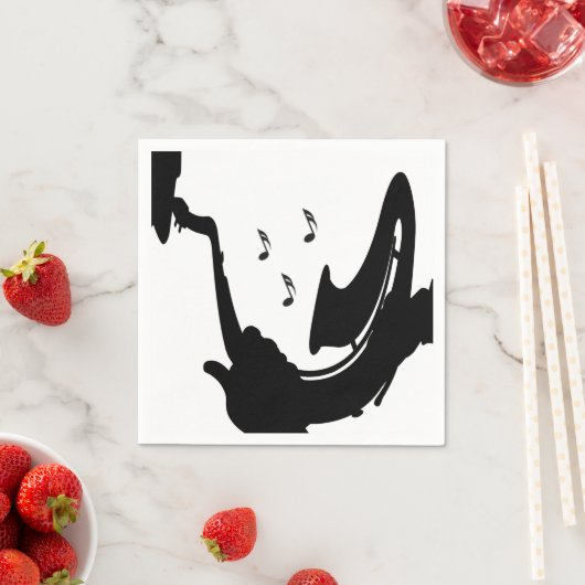 Serviette En Papier Lecteur Saxophone Surreal (En situation)