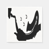 Serviette En Papier Lecteur Saxophone Surreal (Devant)