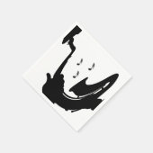 Serviette En Papier Lecteur Saxophone Surreal (Coin)
