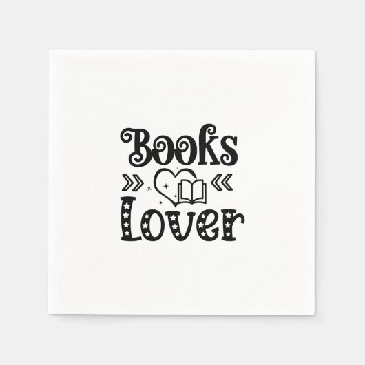 Serviette En Papier Lecture Art Books Lover (Devant)
