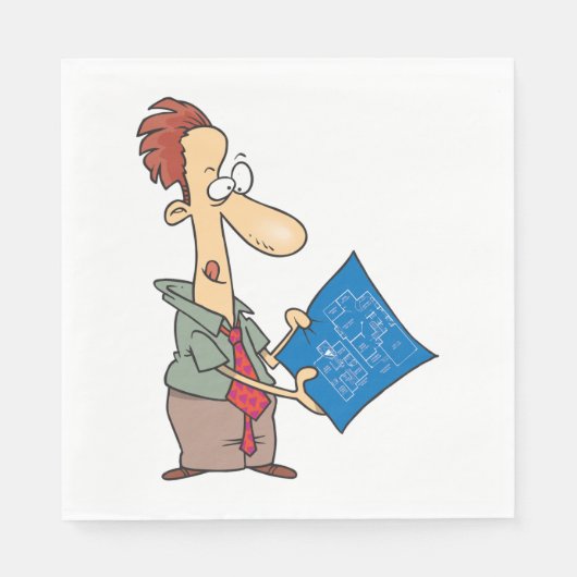 Serviette En Papier Lecture Blueprints Papier Naples (Devant)