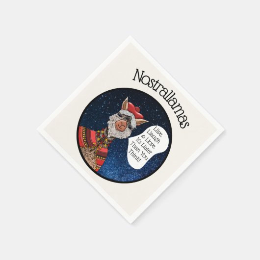 Serviette En Papier Lecture Psychique Drôle Llama Nostradamus Hallowee (Coin)