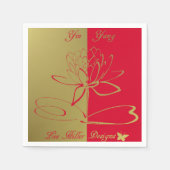 Serviette En Papier Lee Hiller Conçoit Logo Accents Gold Red (Devant)