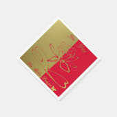 Serviette En Papier Lee Hiller Conçoit Logo Accents Gold Red (Coin)