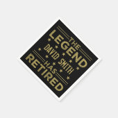 Serviette En Papier Légende à la retraite customisée (Coin)