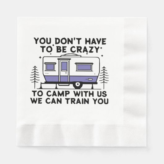 Serviette En Papier Légende du Camping Depuis Toujours (Devant)