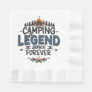 Serviette En Papier Légende du camping depuis toujours