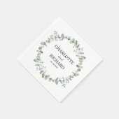 Serviette En Papier légende Eucalyptus Wreath Mariage personnalisé (Coin)