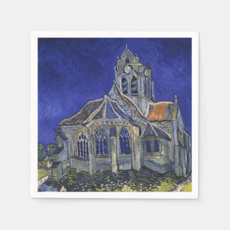 Serviette En Papier L'église d'Auvers par Vincent van Gogh