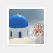 Serviette En Papier L'église de Santorin au soleil de l'après-midi (Devant)