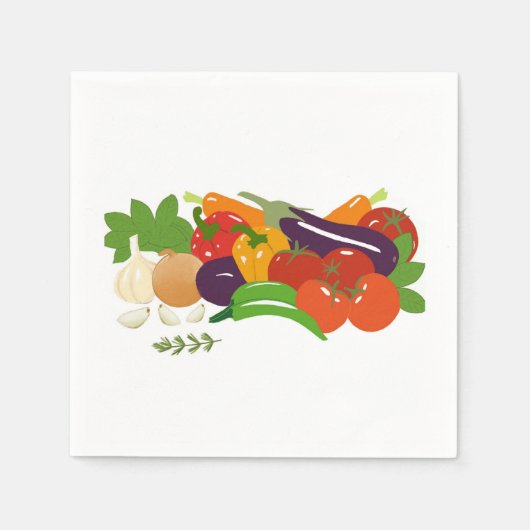 Serviette En Papier Légumes (Devant)