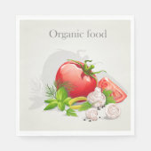 Serviette En Papier Légumes alimentaires biologiques (Devant)