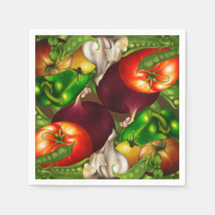 Serviette En Papier Légumes et herbes Aliments Légumes biologiques