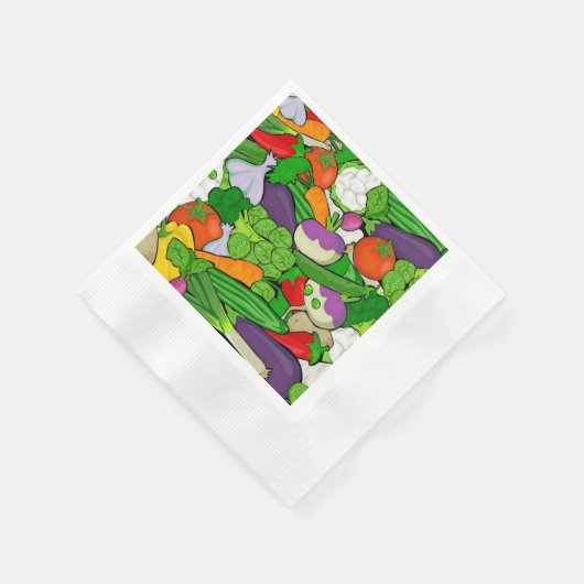 Serviette En Papier Légumes mélangés (Coin)