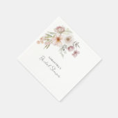 Serviette En Papier L'élégant bouquet rose pâle pour la douche de mari (Coin)