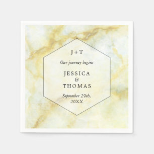 Serviette En Papier L'élégante collection de Mariages en marbre