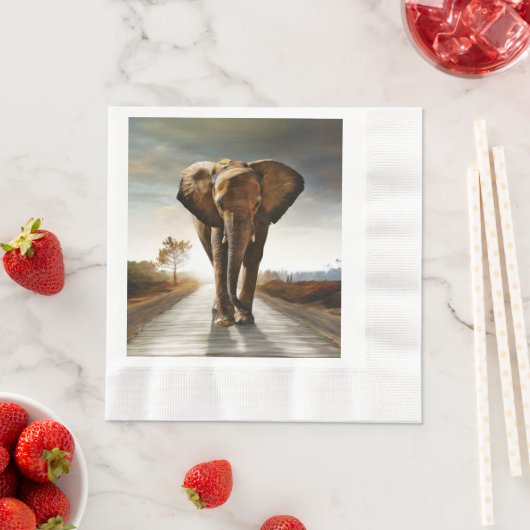 Serviette En Papier L'éléphant (En situation)