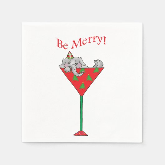 Serviette En Papier L'éléphant de Tipsy-tini (Devant)