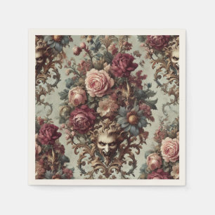Serviette En Papier 🌺 L'émeute à la floraison - Gothique Baroque Flor