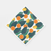Serviette En Papier Lemon and Oranges White (Coin)