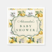 Serviette En Papier Lemon Blossom Garden Baby Shower (Devant)
