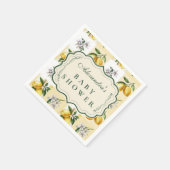 Serviette En Papier Lemon Blossom Garden Baby Shower (Coin)