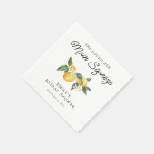 Serviette En Papier Lemon Citrus Main Squeeze Fête de Mariage (Coin)