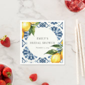 Serviette En Papier Lemon Citrus Positano Fête de Mariage Italienne (En situation)