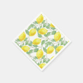 Serviette En Papier Lemon et motif de feuille Squeeze principale Fête (Coin)