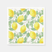 Serviette En Papier Lemon et motif de feuille Squeeze principale Showe (Devant)