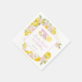 Serviette En Papier Lemon Floral Birthday (Coin)