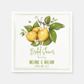 Serviette En Papier Lemon Floral Botanique (Devant)