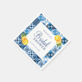 Serviette En Papier Lemon Main Squeeze Mediterranéen Shower de Mariée  (Coin)