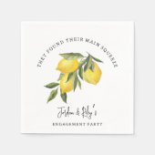Serviette En Papier Lemon Main Squeeze Parti d'engagement neutre (Devant)