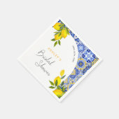 Serviette En Papier Lemon Méditerranéen Bohème Arche Enterrement de Vi (Coin)