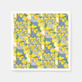 Serviette En Papier Lemon Portuguese Azulejo Mediterranean Santorini  (Devant)