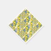Serviette En Papier Lemon Portuguese Azulejo Mediterranean Santorini  (Coin)