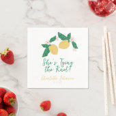 Serviette En Papier Lemon She's Tying the Knot Bridal Shower (En situation)