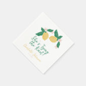 Serviette En Papier Lemon She's Tying the Knot Bridal Shower (Coin)