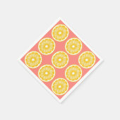 Serviette En Papier Lemonade rose moderne & Jaune (Coin)