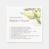 Serviette En Papier Lemond et feuille FUN FACT MARIAGE (Devant)