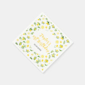 Serviette En Papier Lemons and Foliage Birthday (Coin)