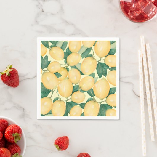 Serviette En Papier Lemons Party (En situation)
