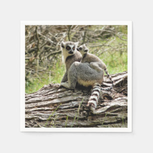SERVIETTE EN PAPIER LEMUR À BORD