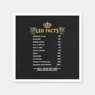 Serviette En Papier Leo Faits Symbole Zodiaque Horoscope Astrologie Ca