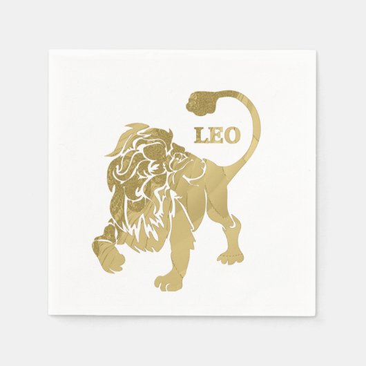 Serviette En Papier Leo Lion Zodiac (Devant)