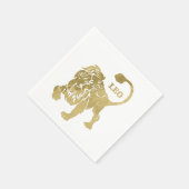Serviette En Papier Leo Lion Zodiac (Coin)