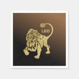 Serviette En Papier Leo Lion Zodiac